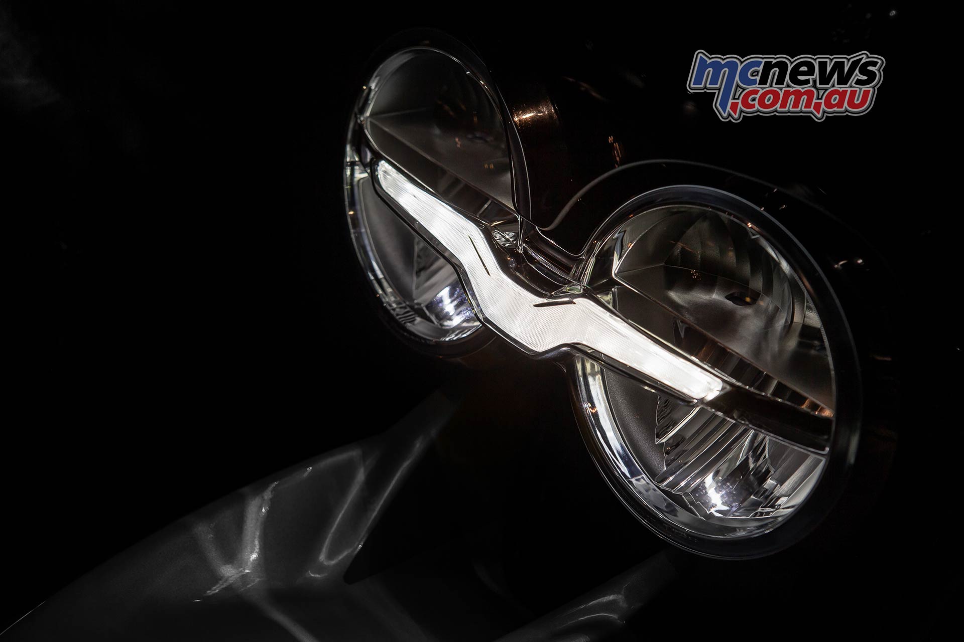 Moto Guzzi VTT Launch Lights Dark Moto Guzzi VTT Launch Lights Dark
