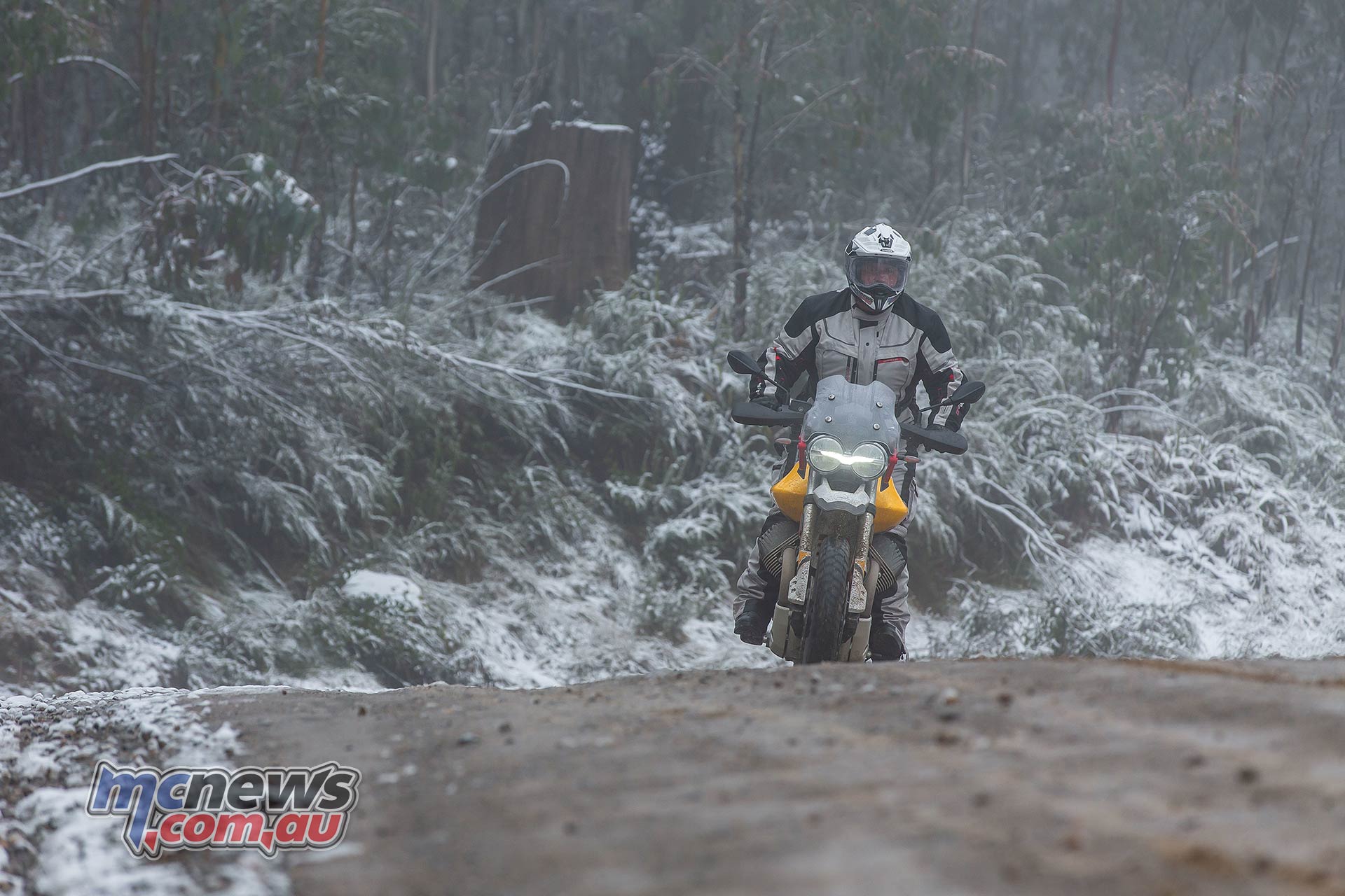 Moto Guzzi VTT Launch Snow Moto Guzzi VTT Launch Snow