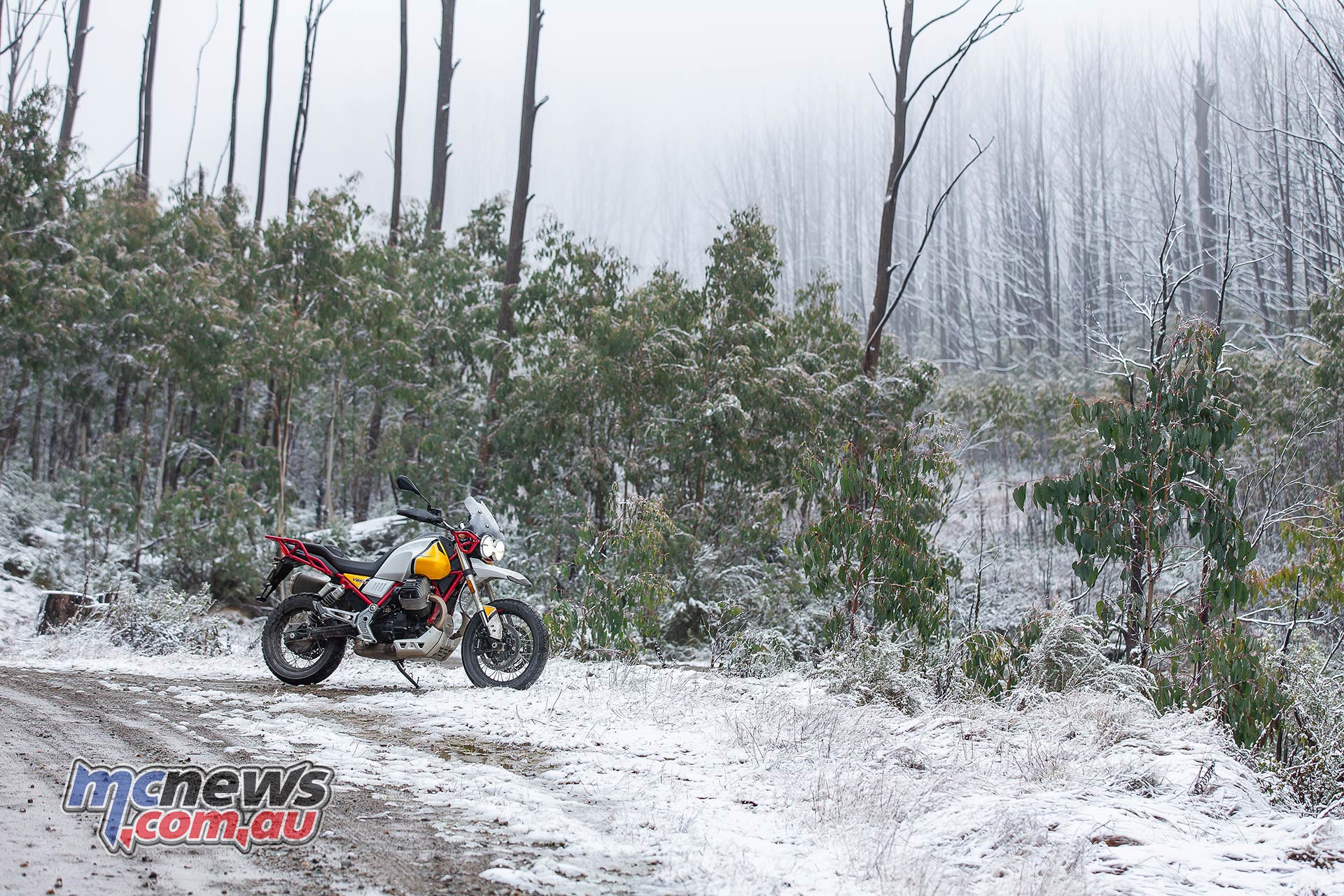 Moto Guzzi VTT Launch Snow Moto Guzzi VTT Launch Snow