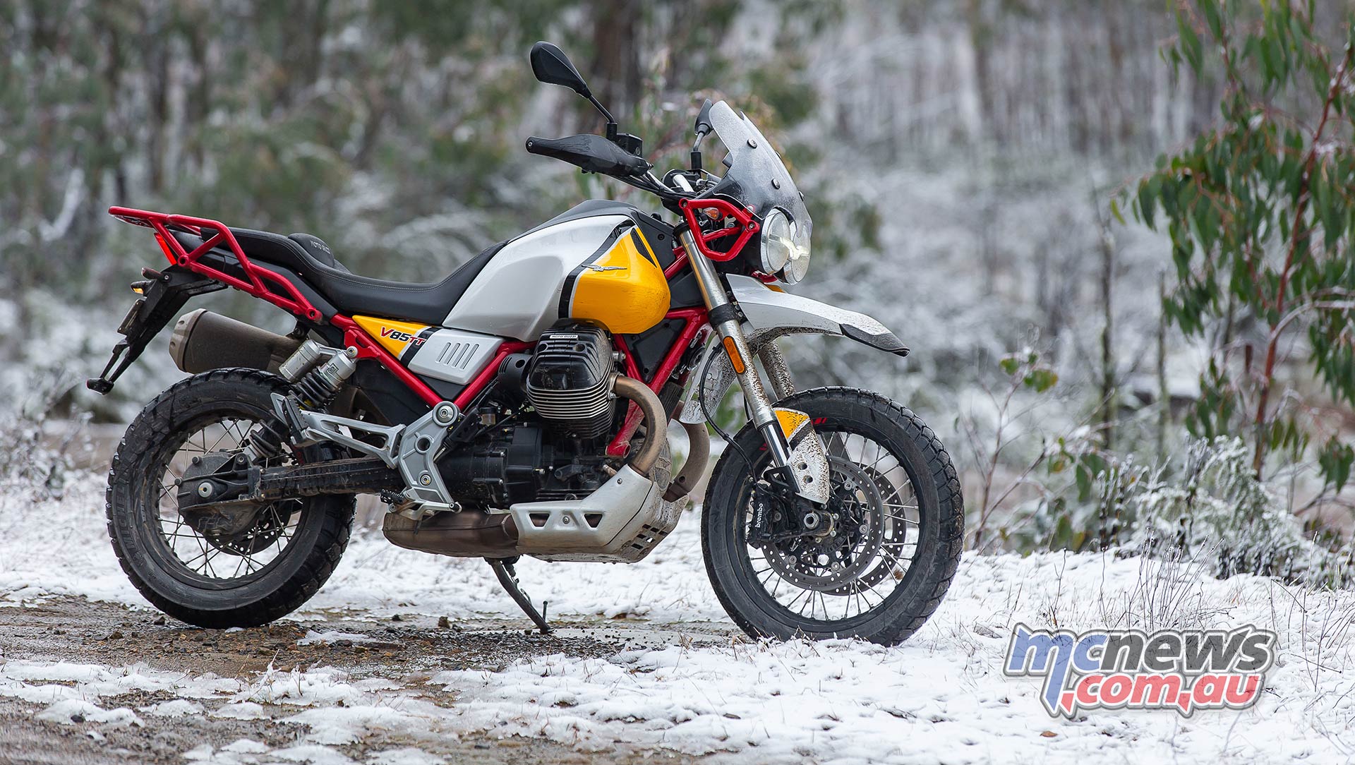 Moto Guzzi VTT Launch Snow Moto Guzzi VTT Launch Snow