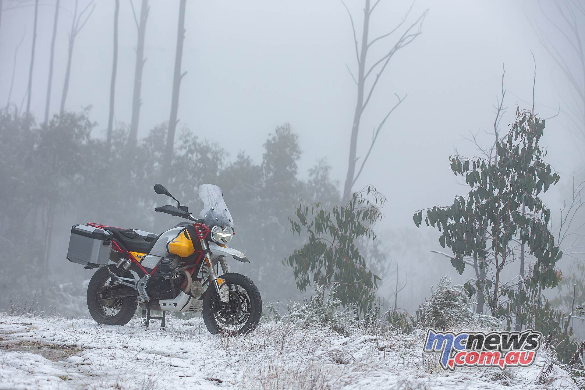 Moto Guzzi VTT Launch Snow Moto Guzzi VTT Launch Snow