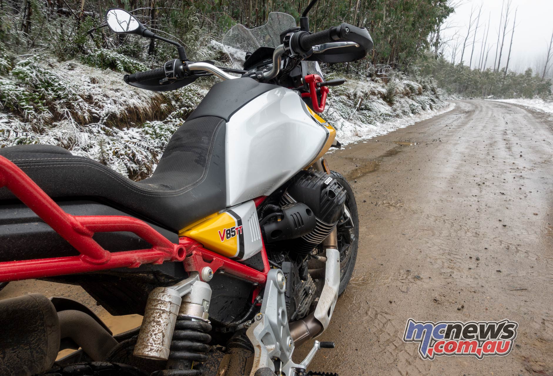 Moto Guzzi VTT Launch Snow RHR Moto Guzzi VTT Launch Snow RHR